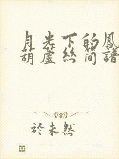 月光下的凤尾竹葫芦丝简谱 独奏封面