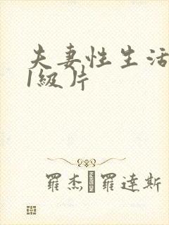 夫妻性生活黄色1级片