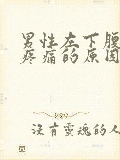 男性左下腹腰侧疼痛的原因封面