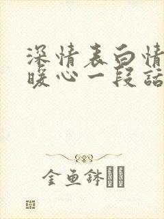 深情表白情话最暖心一段话