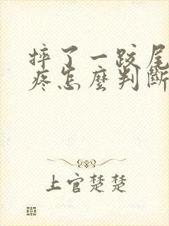 摔了一跤尾椎骨疼怎么判断骨折了封面