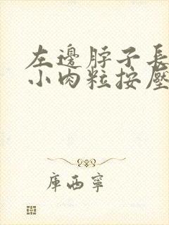 左边脖子长了个小肉粒按压疼