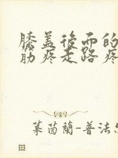 膝盖后面的腿窝筋疼走路疼