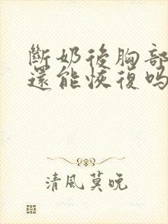 断奶后胸部干瘪还能恢复吗