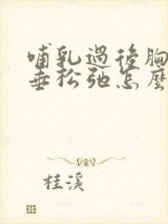 哺乳过后胸部下垂松弛怎么办封面