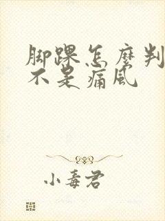 脚踝怎么判断是不是痛风