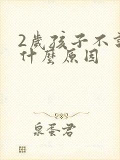 2岁孩子不说话什么原因