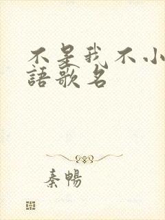 不是我不小心粤语歌名封面