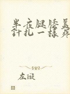 半夜腿膝盖里像针扎一样疼封面