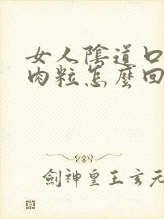 女人阴道口边起肉粒怎么回事啊封面