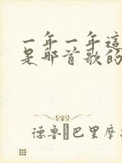 一年一年这样过是哪首歌的歌词