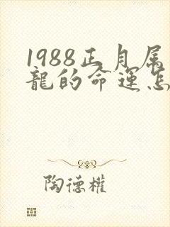 1988正月属龙的命运怎么样呢