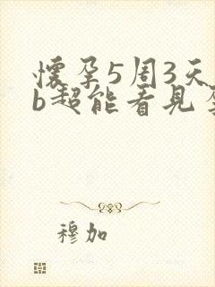 怀孕5周3天做b超能看见孕囊吗