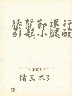 膝关节退行性改引起小腿酸痛封面