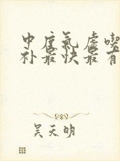 中度气虚吃什么补最快最有效的