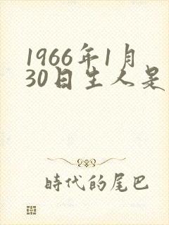 1966年1月30日生人是什么命封面