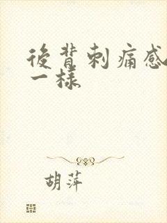后背刺痛感针扎一样封面