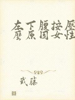 左下腹按压痛什么原因女性封面