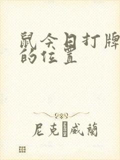 鼠今日打牌最旺的位置