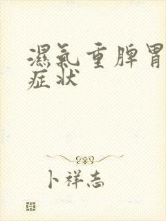 湿气重脾胃不和症状