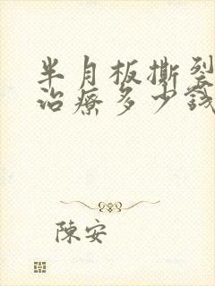 半月板撕裂手术治疗多少钱