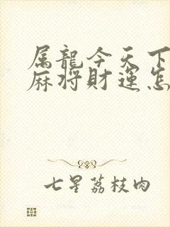 属龙今天下午打麻将财运怎么样