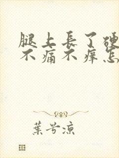 腿上长了硬疙瘩不痛不痒怎么回事