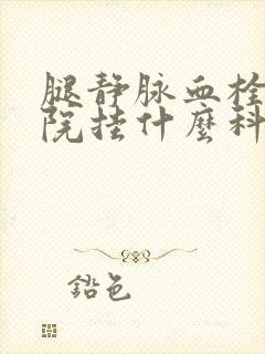 腿静脉血栓去医院挂什么科封面