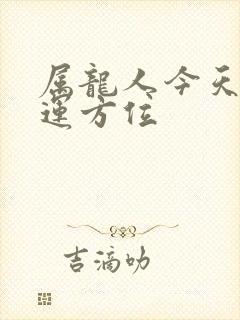 属龙人今天偏财运方位封面