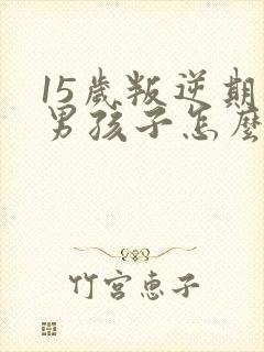 15岁叛逆期的男孩子怎么去引导