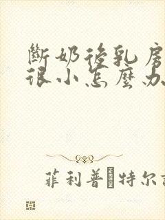 断奶后乳房变的很小怎么办