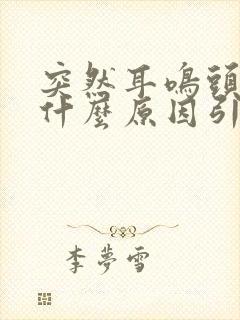 突然耳鸣头晕是什么原因引起