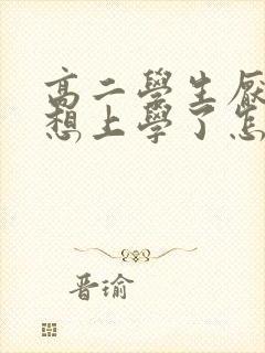 高二学生厌学不想上学了怎么办