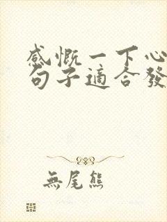 感慨一下心情的句子适合发朋友圈