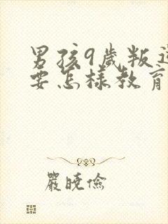 男孩9岁叛逆期要怎样教育或开导呢