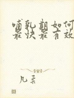 哺乳期如何追奶最快最有效