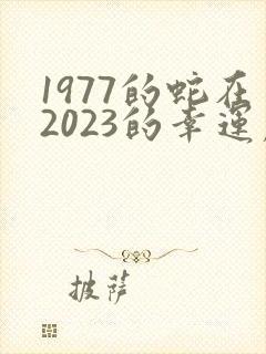 1977的蛇在2023的幸运颜色
