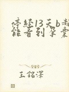 停经13天b超能看到孕囊吗