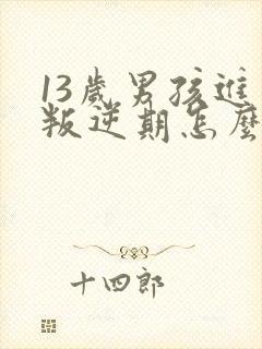 13岁男孩进入叛逆期怎么办