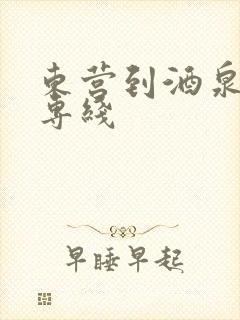 东营到酒泉物流专线封面