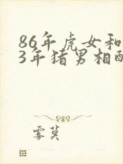 86年虎女和83年猪男相配婚姻如何