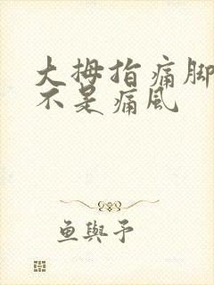 大拇指痛脚趾是不是痛风