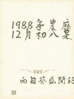 1988年农历12月初八是什么星座