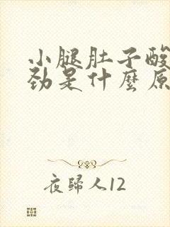 小腿肚子酸胀没劲是什么原因