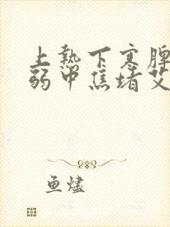 上热下寒脾胃虚弱中焦堵艾灸