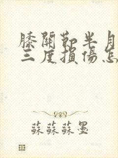 膝关节半月板二三度损伤怎么治