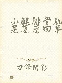 小腿腓骨肌肉疼是怎么回事