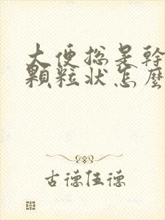 大便总是干结成颗粒状怎么办封面