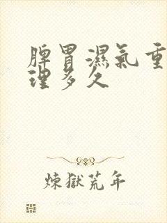 脾胃湿气重要调理多久