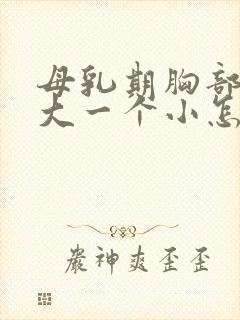 母乳期胸部一个大一个小怎么办